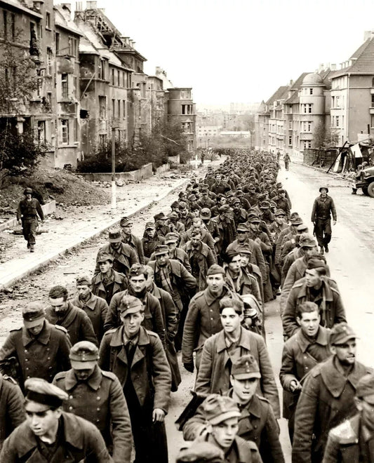 1944 World War 2 Ww2 German Prisoners Fall Of Aachen Picture Magnet