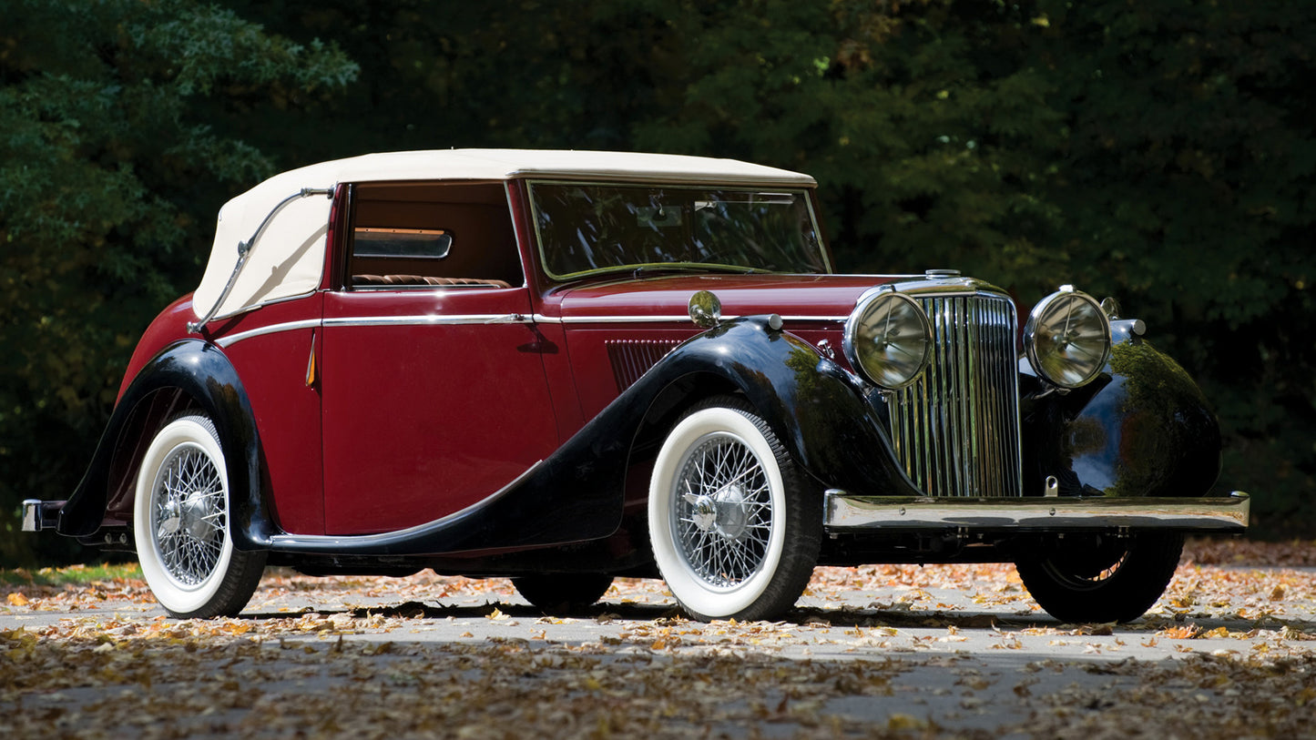 Jaguar Mark Iv Drophead Coupe Hd Art Print Poster