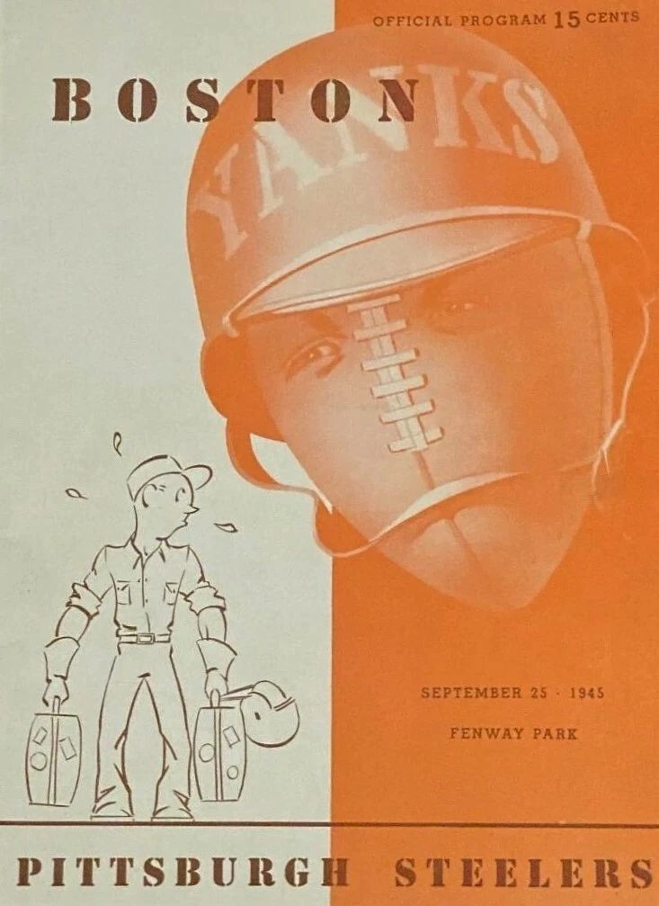 1945 Boston Yanks Vs Pittsburgh Steelers Keychain Nfl Football Picture