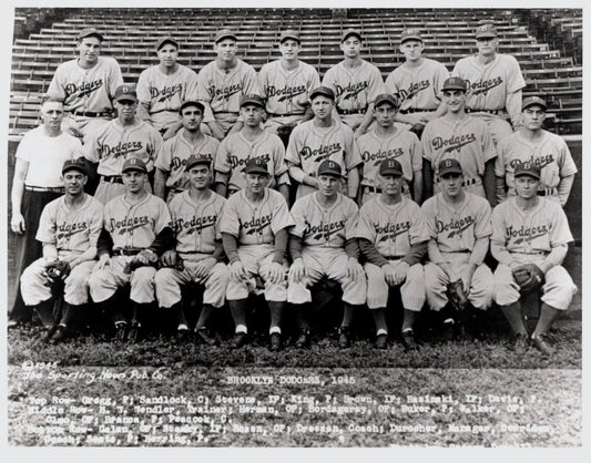 1945 Brooklyn Dodgers Keychain Mlb Baseball Picture