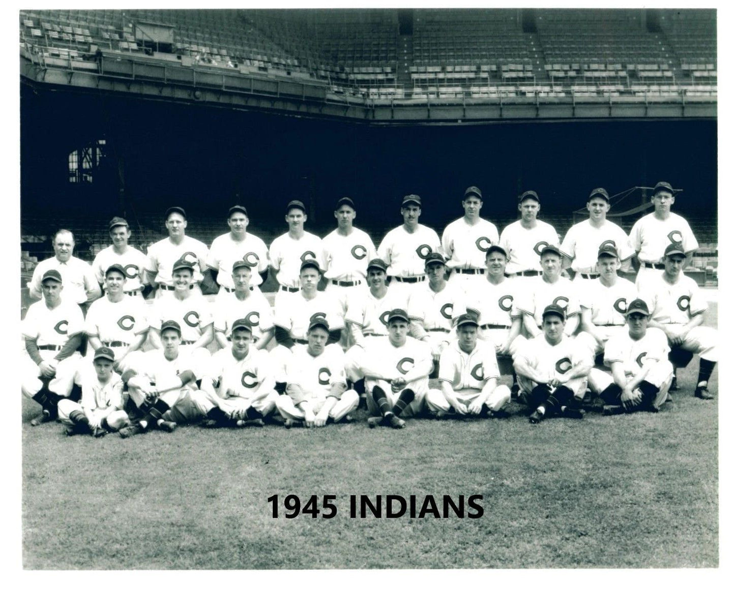 1945 Cleveland Indians Team Keychain Baseball Mlb Picture
