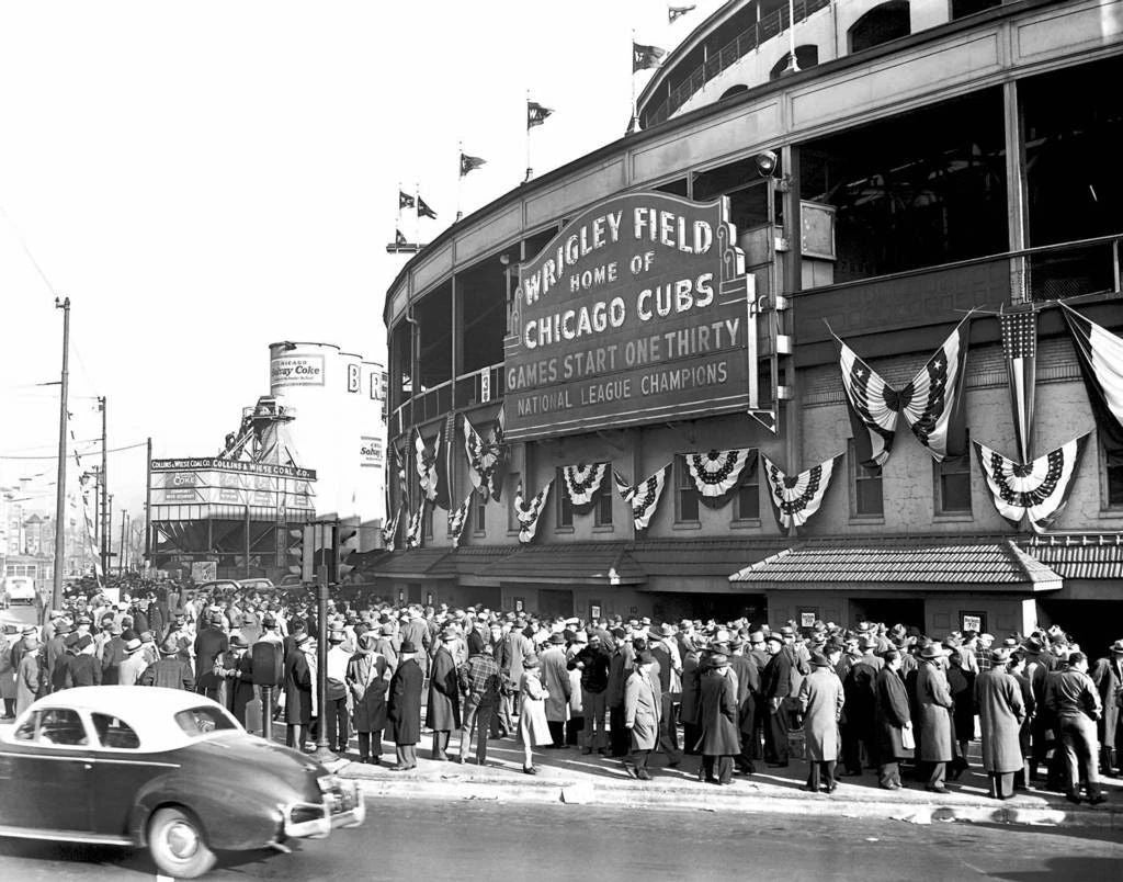 1945 Chicago Cubs Wrigley Field Glossy Photo Nl Champions Print Poster