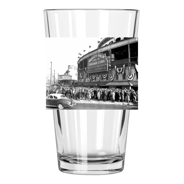 1945 Chicago Cubs Wrigley Field Photo Nl Champions Pint Beer Drinking Glass