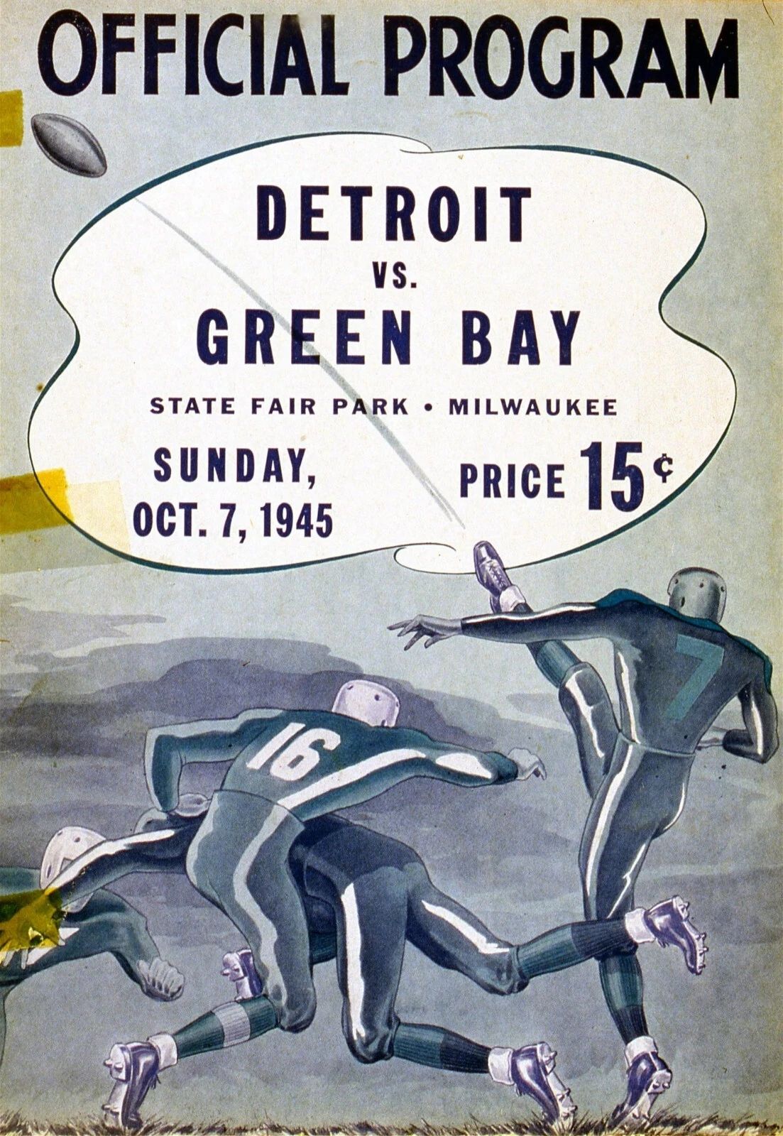1945 Detroit Lions Vs Green Bay Packers Keychain Football Nfl Picture