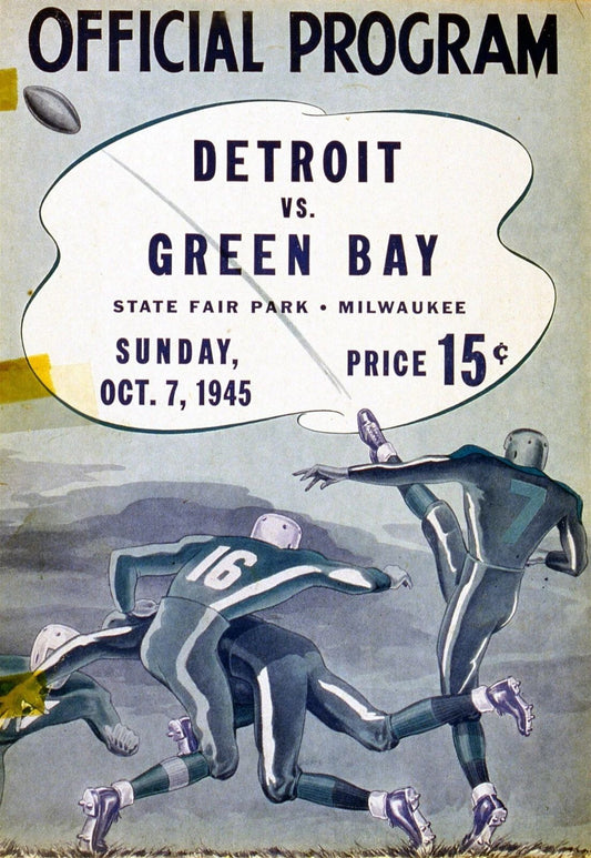 1945 Detroit Lions Vs Green Bay Packers Keychain Football Nfl Picture