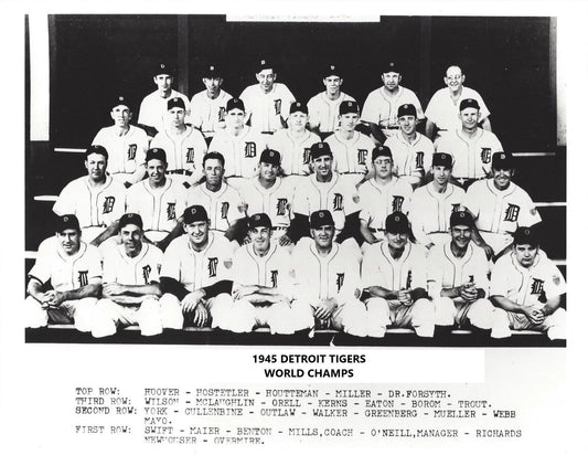 1945 Detroit Tigers Team Photo Baseball Picture World Champs Mlb