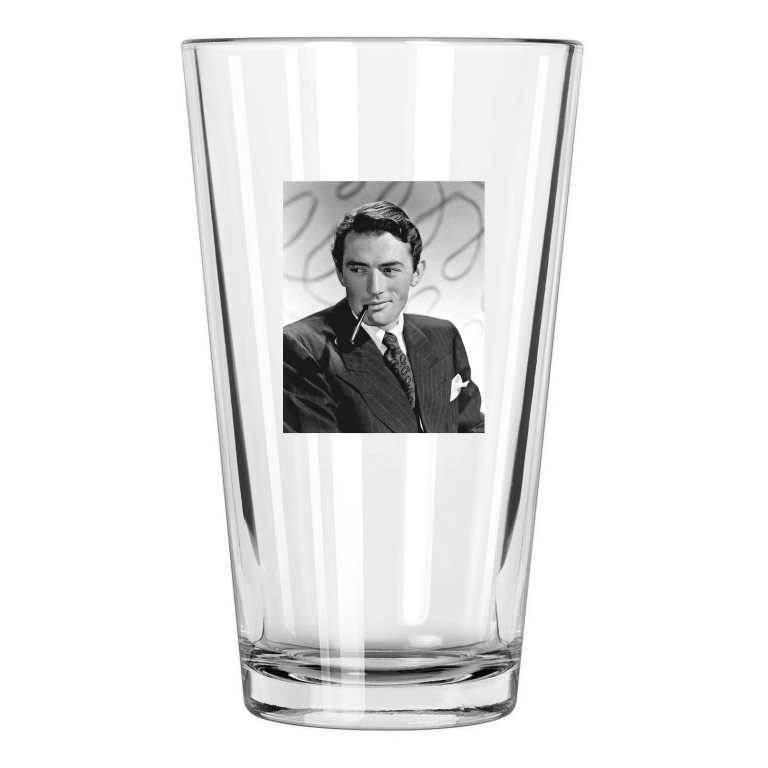 1945 Film Actor Gregory Peck Hollywood The Valley Of Decision Pint Beer Glass