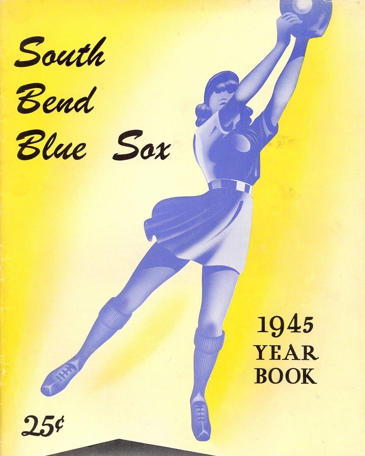 1945 South Bend Blue Sox 810 Magnet Aagpbl Baseball Picture