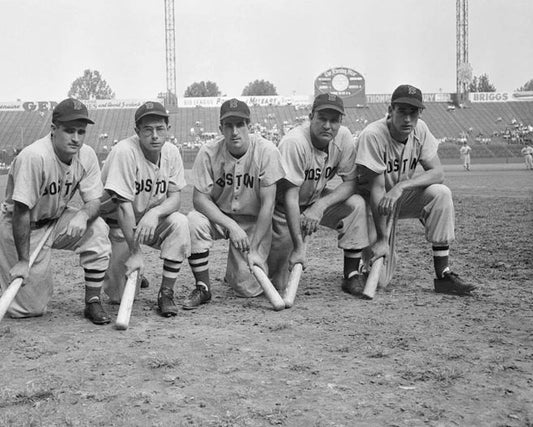 1946 Boston Red Sox Glossy Magnet Ted Williams, Dom Dimaggio And Bobby Doerr