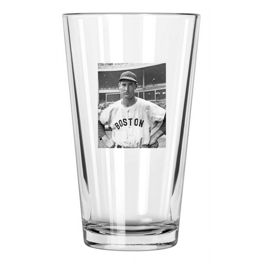 1946 Boston Red Sox Ted Williams Photo Baseball Hof 66 Pint Beer Drinking Glass