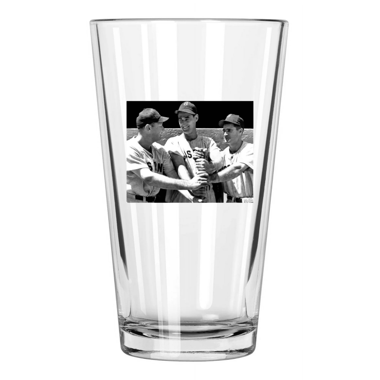 1946 Boston Red Sox Ted Williams, Rudy York & Bobby Doerr Pint Beer Glass