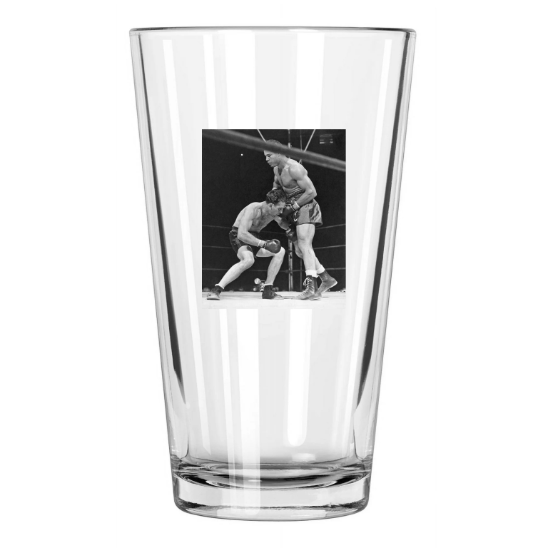 1946 Boxers Joe Louis Vs Billy Conn Heavyweight Title Match 1 Pint Beer Glass