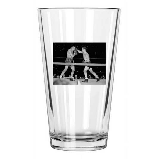1946 Boxers Joe Louis Vs Billy Conn Heavyweight Title Match 2 Pint Beer Glass