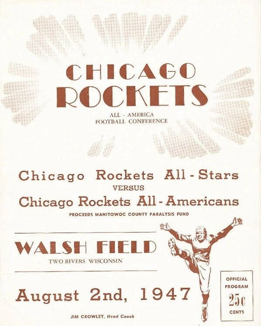 1946 Chicago Rockets Photo Football Aafc