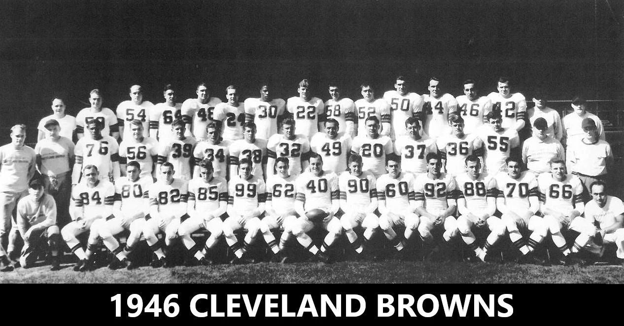 1946 Cleveland Browns Team Football Nfl Wide Border 300 Piece Jigsaw Puzzle