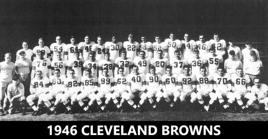1946 Cleveland Browns Team Photo Football Picture Nfl Wide Border