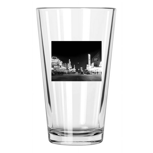 1946 Downtown Las Vegas Photo Casino Golden Nugget 1 Pint Beer Drinking Glass