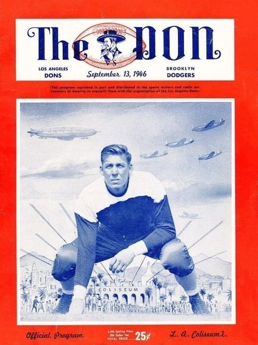 1946 L.A. Dons Vs Brooklyn Dodgers Magnet Football Picture Aafc