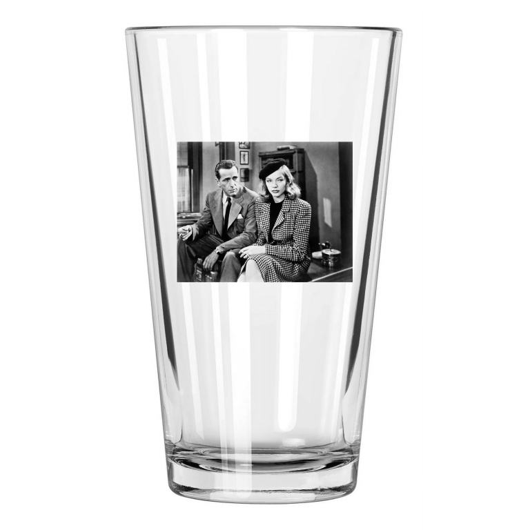 1946 Mystery Film The Big Sleep Humphrey Bogart Lauren Bacall Pint Beer Glass
