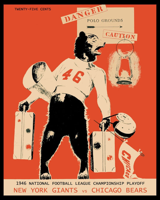 1946 Ny Giants Vs Chicago Bears Magnet Football Picture Nfl New York