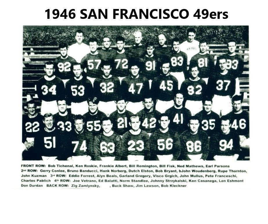1946 San Francisco 49Ers Team Keychain Football Picture Niners Nfl