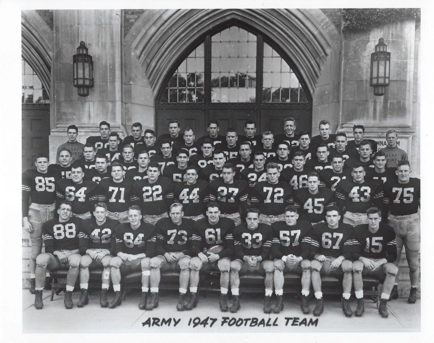 1947 Army Team Photo Black Knights Ncaa Football Picture