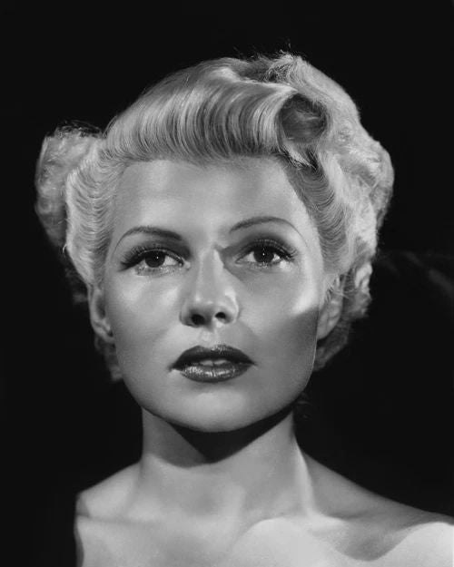 1947 Actress Rita Hayworth Glossy Keychain The Lady From Shanghai Keychain