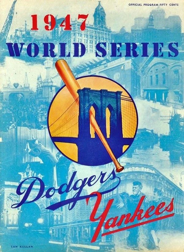 1947 Brooklyn Dodgers Vs Ny Yankees Keychain Baseball Picture Mlb New York