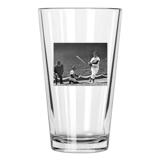 1947 Boston Red Sox Ted Williams Photo Opening Day Pint Beer Drinking Glass