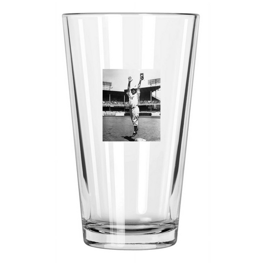 1947 Brooklyn Dodgers Jackie Robinson Photo Baseball Pint Beer Drinking Glass