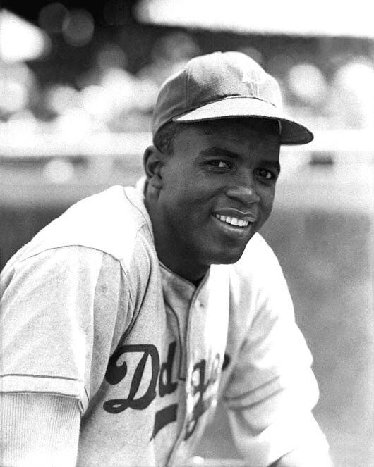 1947 Brooklyn Dodgers Jackie Robinson Glossy Magnet Rookie Baseball Print