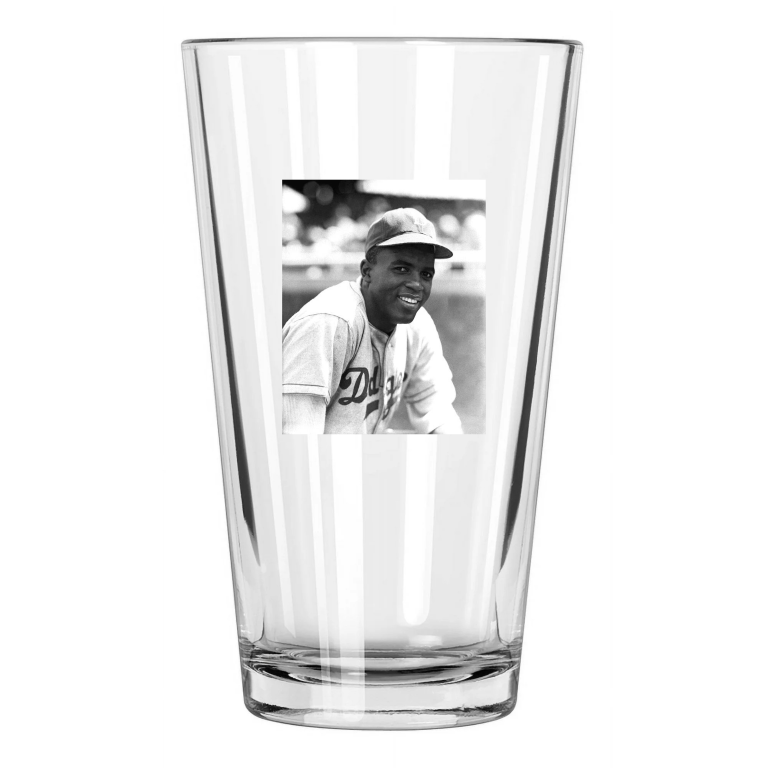 1947 Brooklyn Dodgers Jackie Robinson Rookie Baseball Pint Beer Drinking Glass