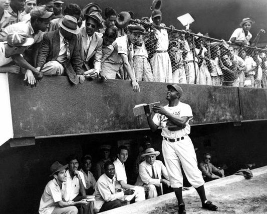 1947 Brooklyn Dodgers Jackie Robinson In Cuba Glossy Photo Print Poster