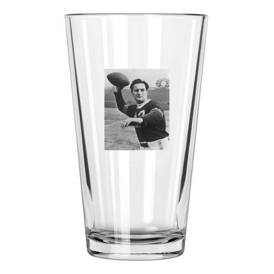 1947 Chicago Bears Sid Luckman Photo Football Hof 65 Pint Beer Drinking Glass