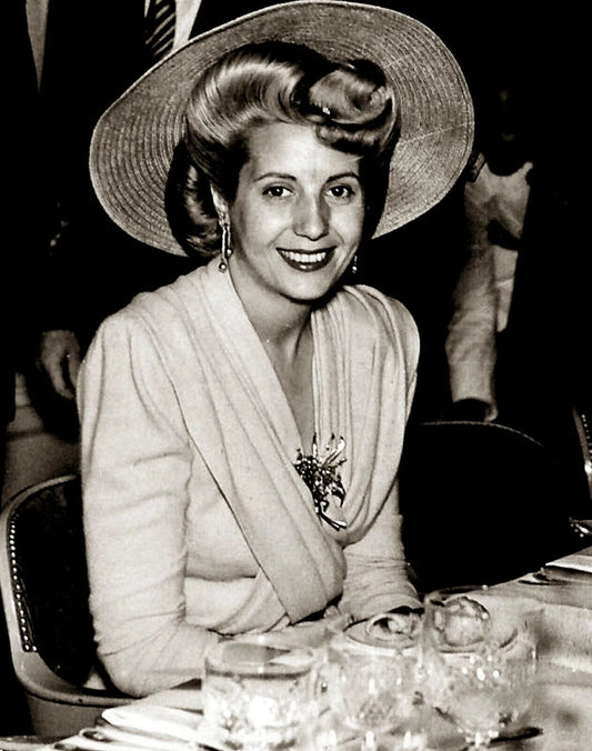1947 Eva Peron In A Hat Candid Keychain Keychain