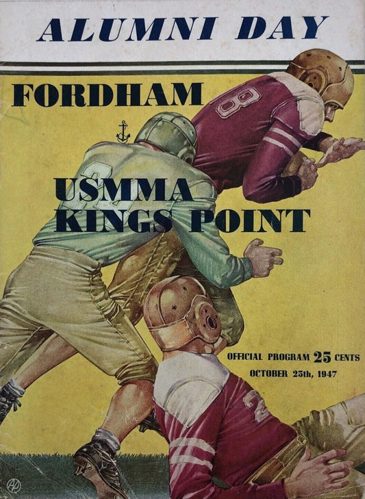 1947 Fordham Rams Vs Usmma Kings Point Mariners Magnet Picture Football