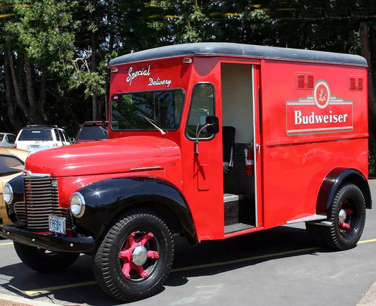 1947 International Retro Budweiser Beer Delivery Truck Picture Photo