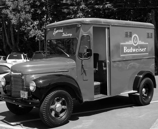 1947 International Vintage Budweiser Beer Delivery Truck Picture Photo