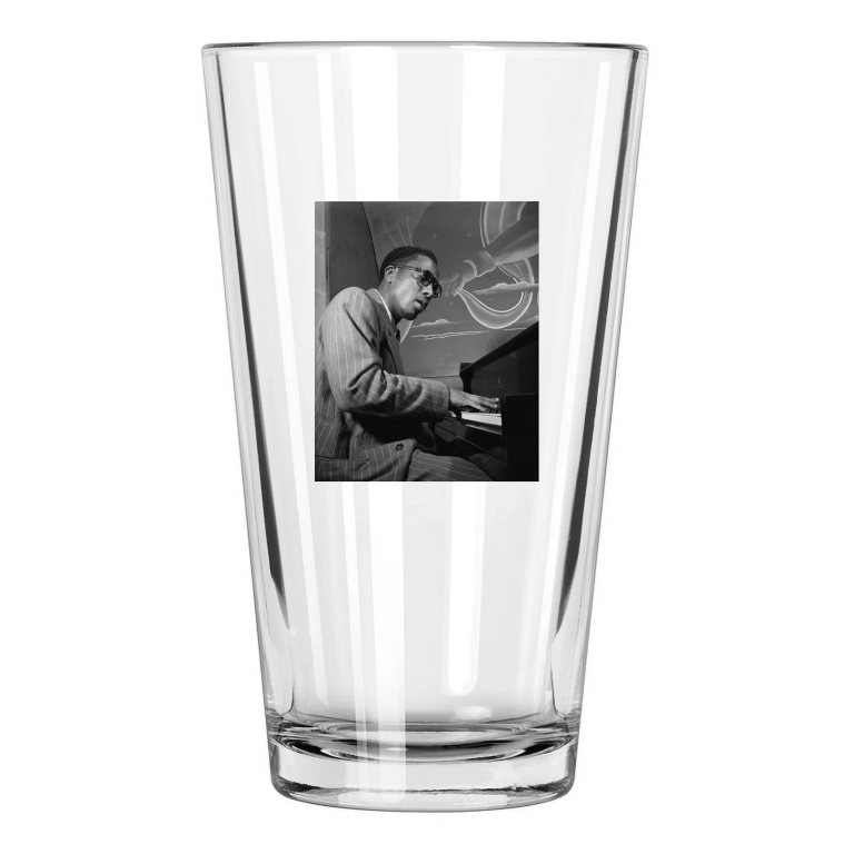 1947 Jazz Artist Thelonious Monk Photo Pianist 2 Pint Beer Drinking Glass