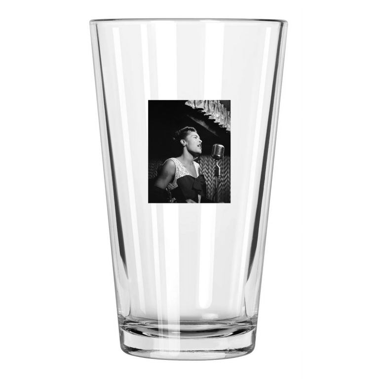1947 Jazz Singer Billie Holiday Photo Songwriter Pint Beer Drinking Glass