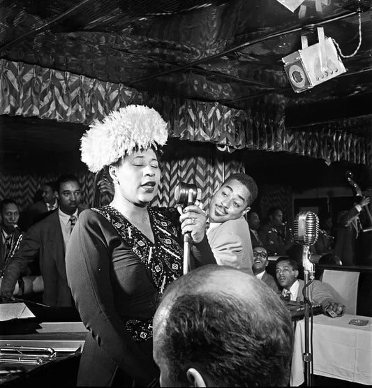 1947 Jazz Singer Ella Fitzgerald Vintage Retro Picture Keychain