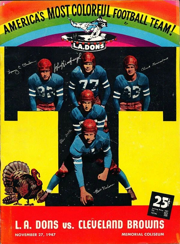 1947 L.A. Dons Vs Cleveland Browns Photo Football Aafc 300 Piece Jigsaw Puzzle