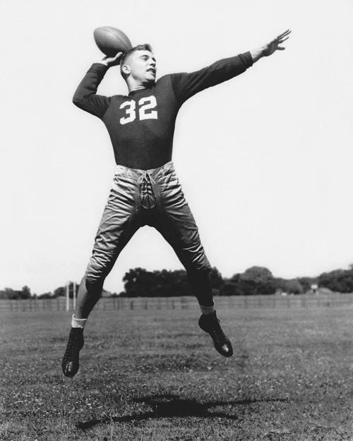 1947 Notre Dame Johnny Lujack Glossy Magnet Fighting Irish Print Football