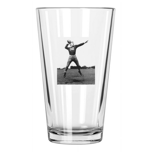 1947 Notre Dame Johnny Lujack Fighting Irish Football Pint Beer Drinking Glass
