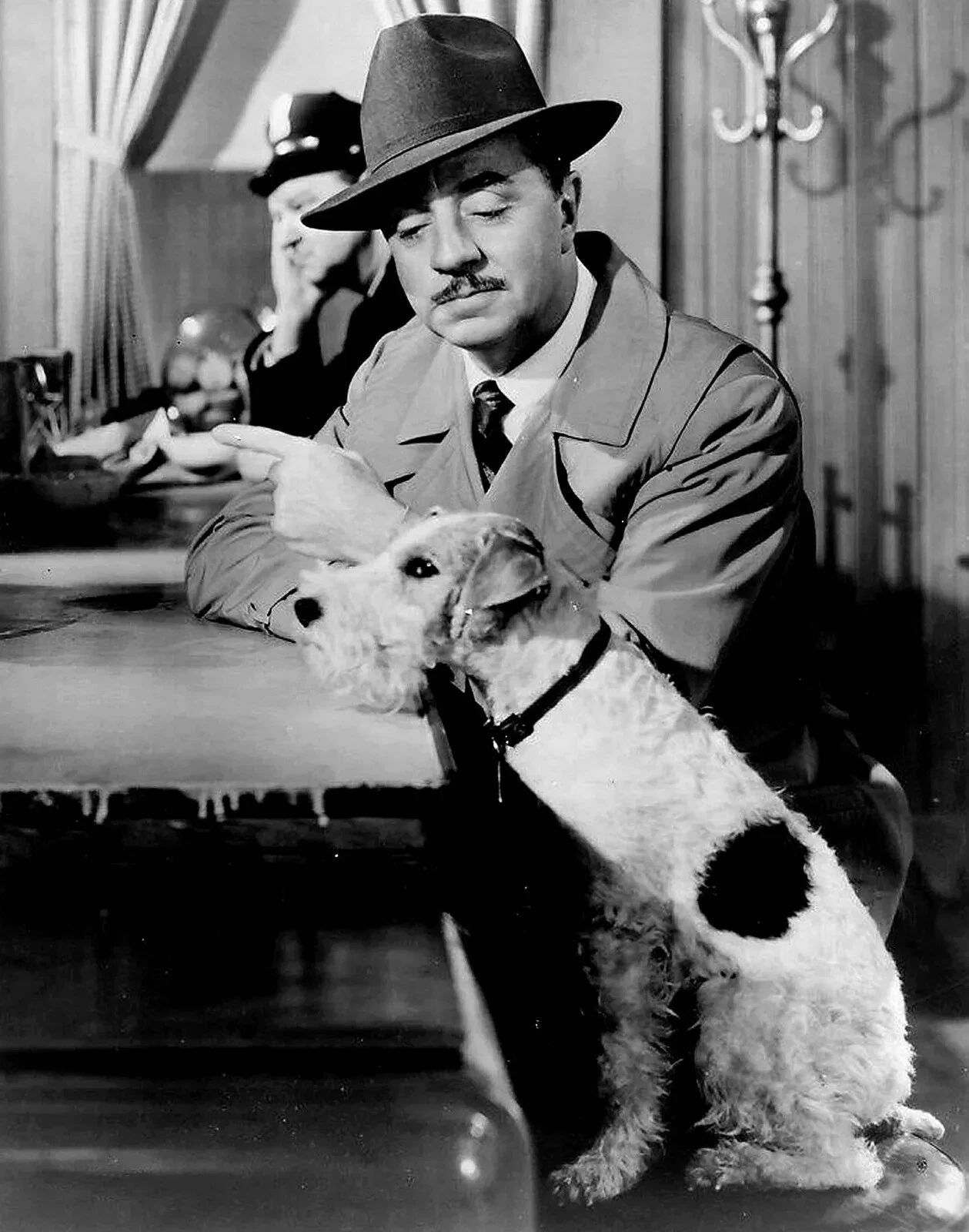 1947 William Powell &Terrier Dog In Song Of The Thin Man Picture Keychain