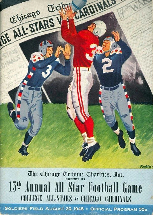 1948 Chicago Cardinals Vs College All Stars Magnet Football Picture
