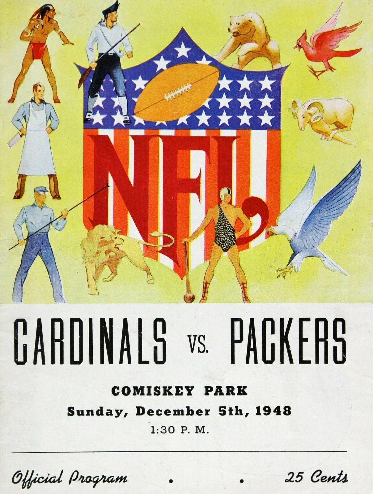 1948 Chicago Cardinals Vs Green Bay Packers Photo Football Picture
