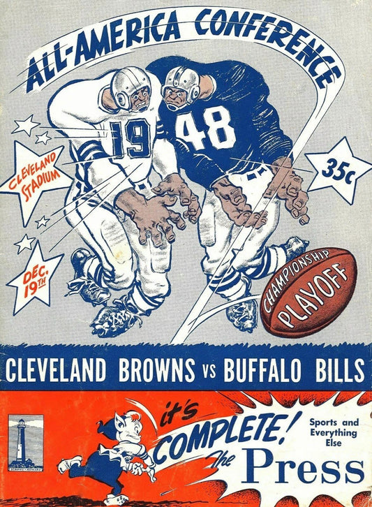 1948 Cleveland Browns Vs Buffalo Bills Magnet Football Picture Aafc