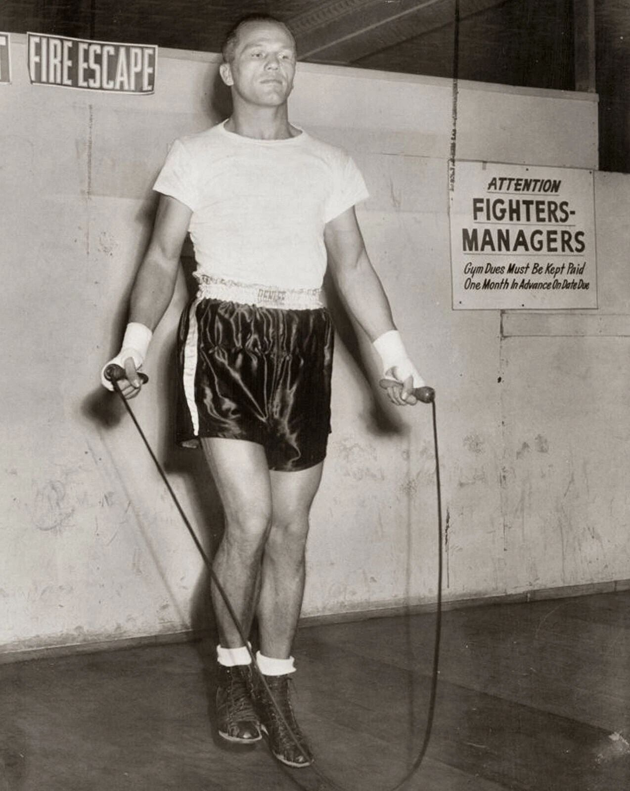 1948 Classic Boxer Tony Zale Training Magnet Magnet Print