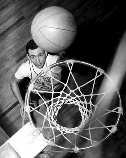 1948 Holy Cross Bob Cousy Glossy Ncaa Basketball Keychain College Print